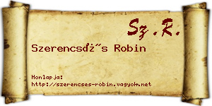 Szerencsés Robin névjegykártya